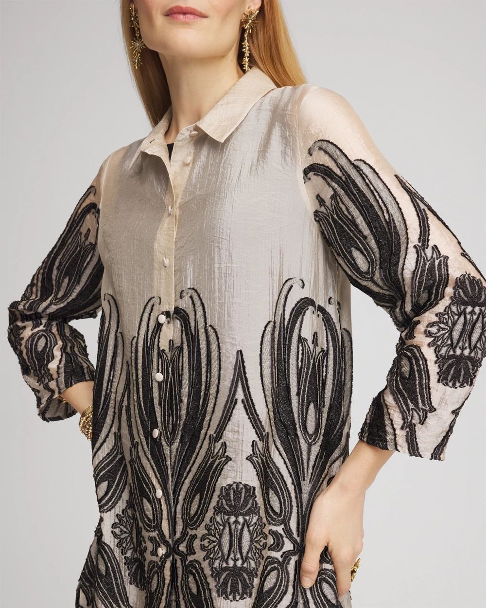 Travelers™ Collection Embroidered Topper | Chico's